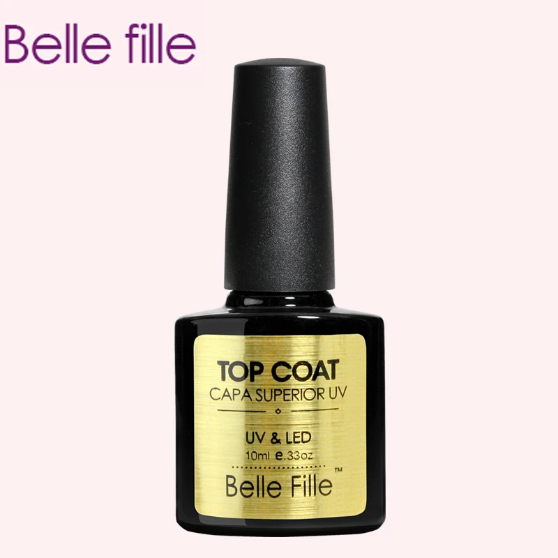 Belle FILLE УФ светодиодный гель основа матовое верхнее покрытие замочить от