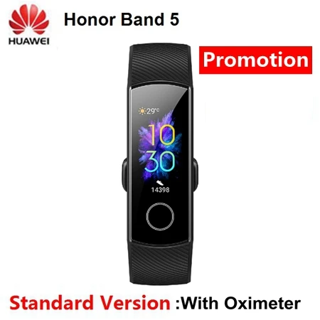 Huawei Honor Band 5 оксиметр фитнес-трекер умный Браслет Сенсорный экран монитор сердечного ритма во время сна Глобальный язык для мужчин и женщин - Цвет: Promotion Sale