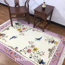 YILONG 4'x6' цветочный вязаный шерстяной коврик ручной работы цветок и птица китайское искусство украшения шерстяной ковер(TJ2018009S