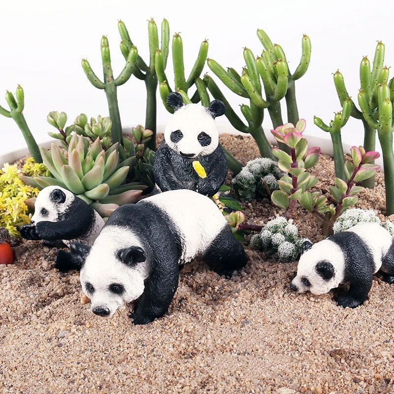 DIY Wild Jungle Zoo Animal Models Plasti Экшн фигурки Targe панда Лев Коллекционная модель Кукла