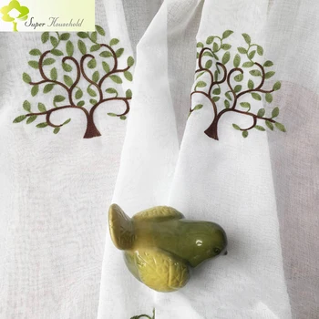 

2018 New Limited Modern Hospital Cafe Hotel Curtains Tree Embroidered Sheer For Children Bedroom Window Tulle Curtain For Kids