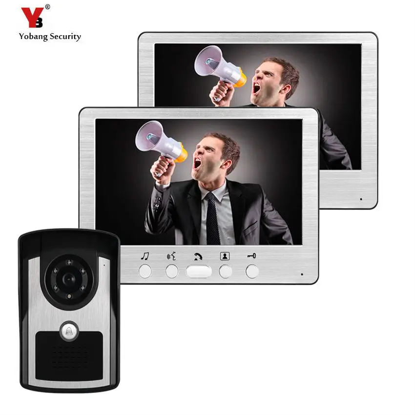 

7" TFT Wired Color Video Door Phone Night Visual phone Doorbell intercom System 700TVL Camera Speakerphone Intercom