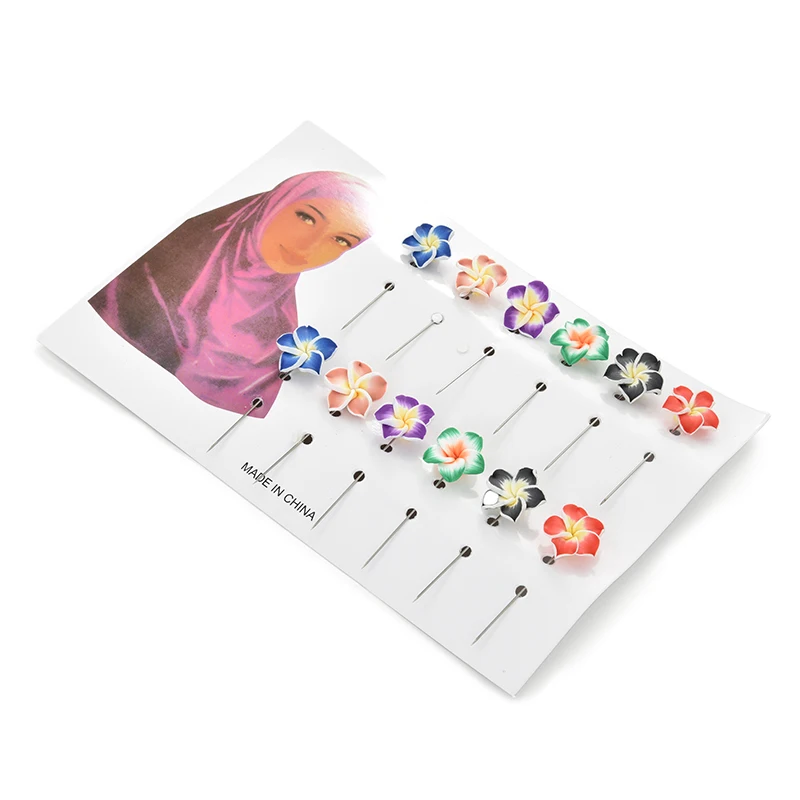 Pin For Women Safety Scarf Pin with pin cover New Hijab Pins flower