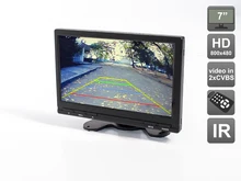 Car 7″ HD (800×480) Monitor with IR transmitter for on-dash or build-in installation, AVIS Electronics AVS0705BM