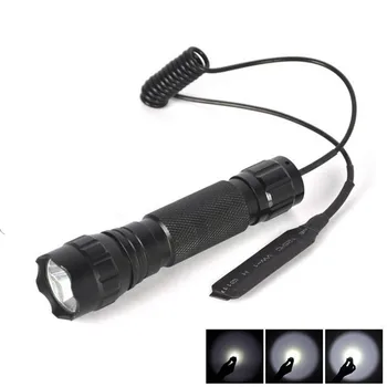 

10pcs/lot 2500Lm 501B Tactical T6 LED Flashlight Light Torch Mount + Pressure Switch For Hunting Rifle Riding