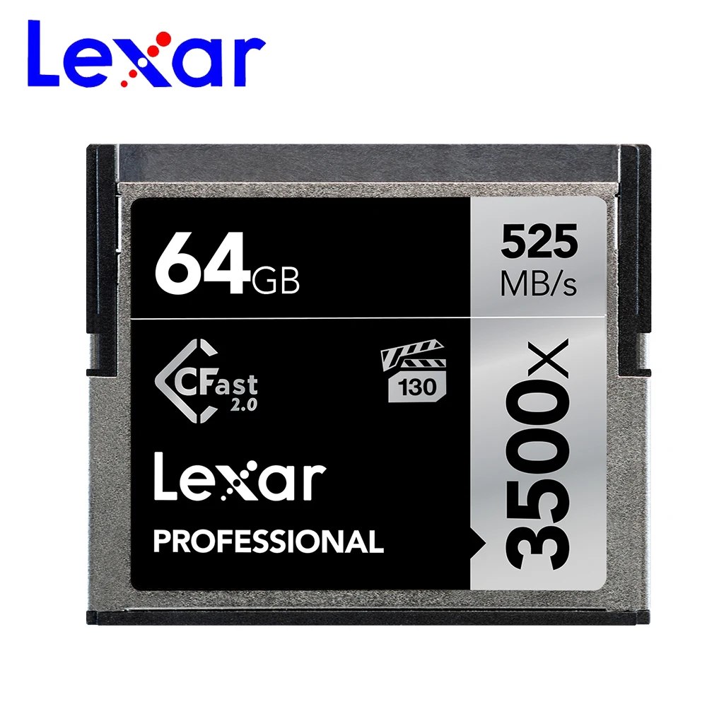 Оригинальные оригинальные карты памяти Lexar 3500X sd-карта 64 Гб Cfast 2,0 карта 128 ГБ CF высокоскоростная карта до 525 м/с профессиональная камера