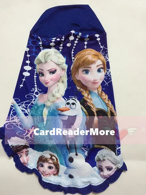 2015 Novelty Carton Frozenned Princess Elsa Anna Olaf Kid's Muslim Hijab Islamic Head Scarf Bandana for Children Baby Girl.jpg
