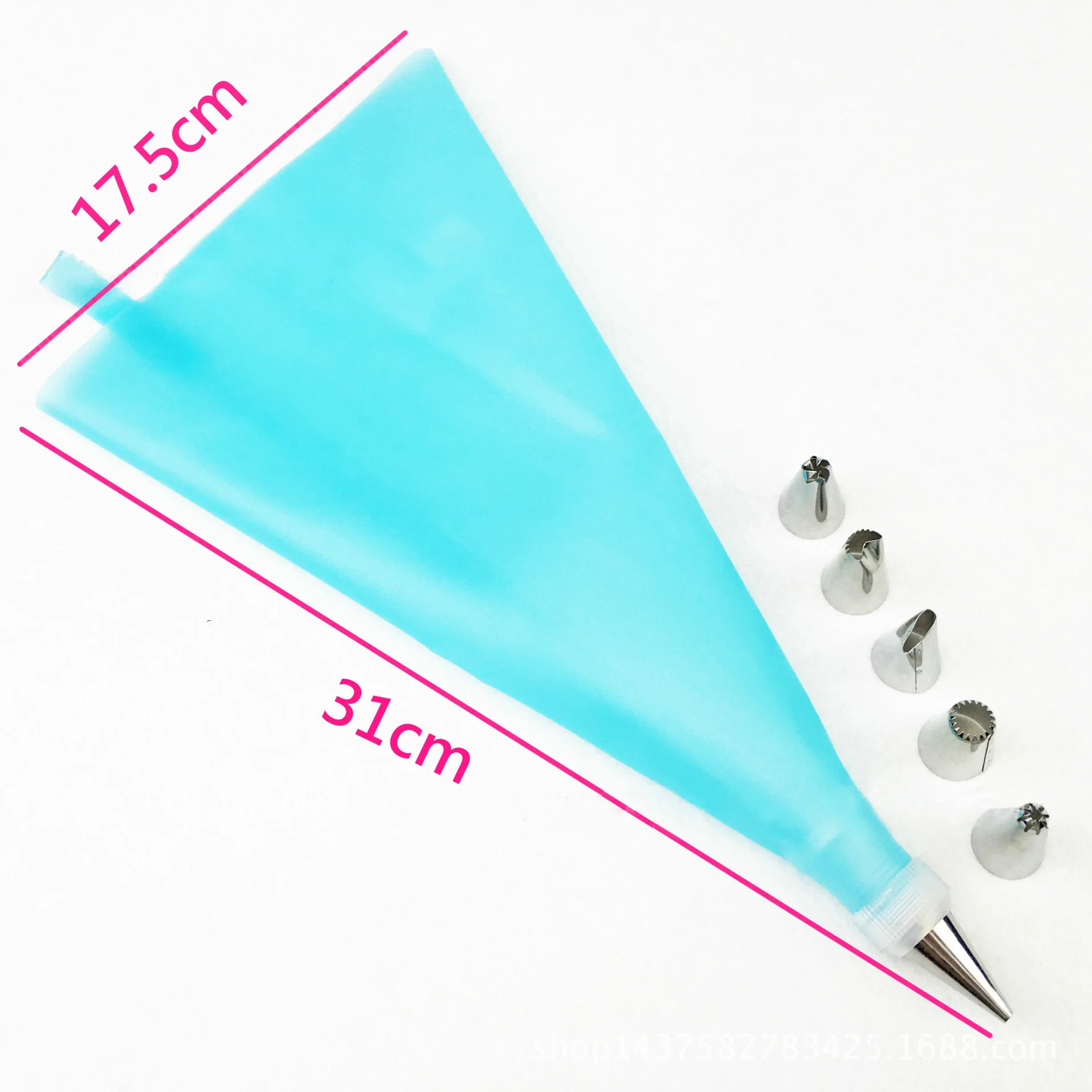 Buy 8Pcs Pastry 31cm Bag DIY Silicone Icing Piping