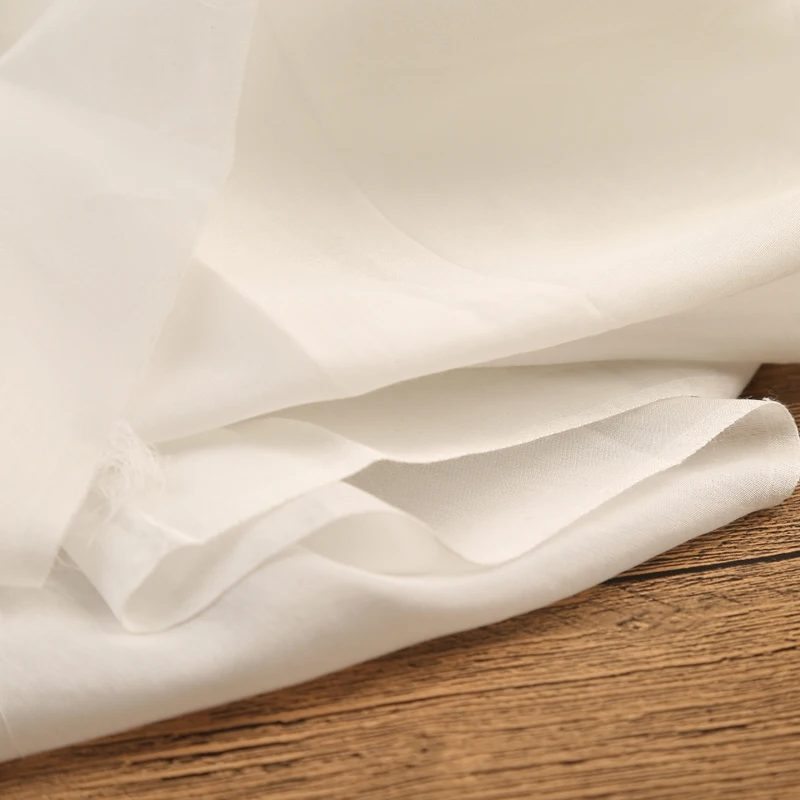 

high grade white ramie cotton fabric Wedding Dress Tulle Skirt Material fabrics for patchwork kumas telas por metros