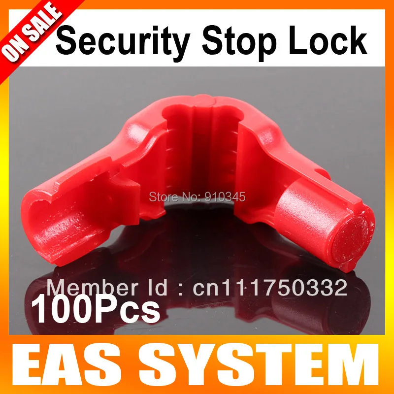 

100Pcs/lot Anti-Theft Magnetic Security Stop Lock For Display Hook Stop Lock 6mm Color Red