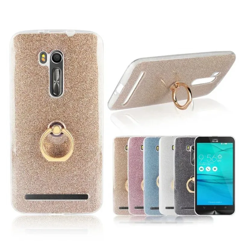 

TUKE Case for ASUS Zenfone ZB500KL ZB551KL ZB 551KL Phone Case Transparent Bling Back Cover With Ring Holder Stand Soft TPU
