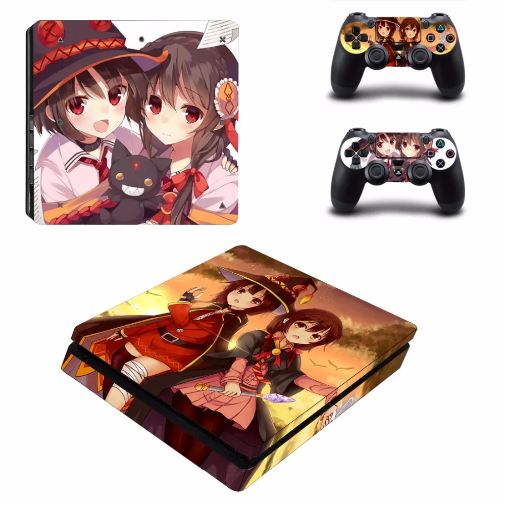 Аниме Cute Girl Railgun Hatsune Miku Tokisaki Kurumi Saber PS4 Slim Skin Sticker для консоли PlayStation 4 и