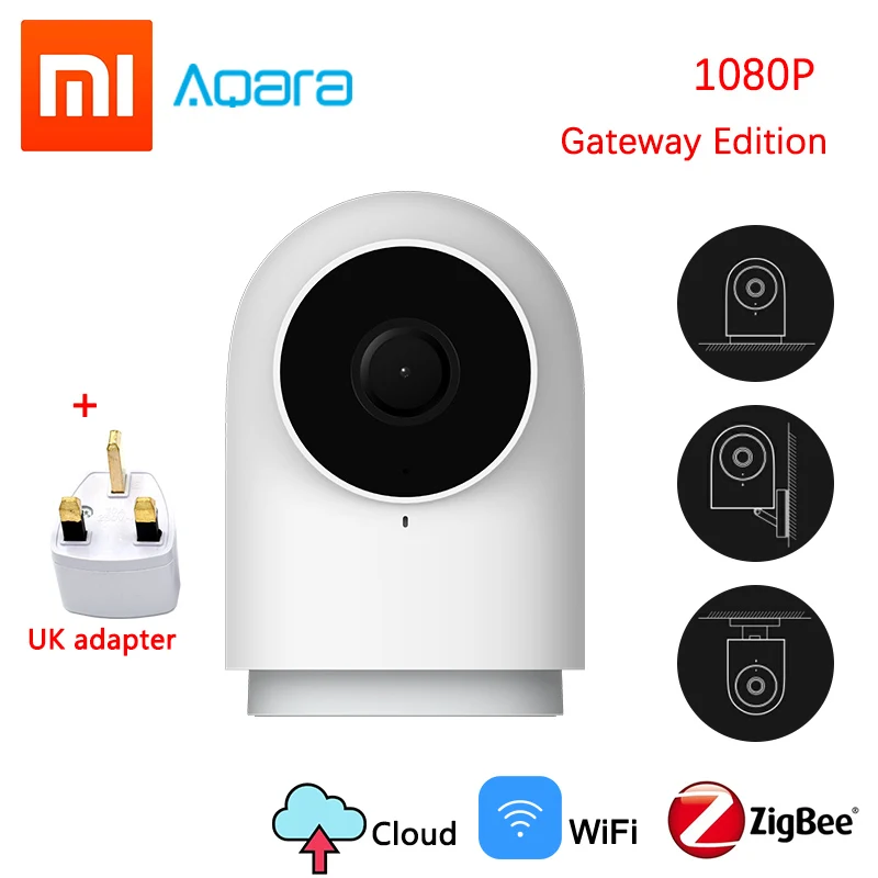 Xiao mi камера aqara G2 камера Smart Gateway Hub с функцией шлюза 1080P 140 градусов просмотра для mi Home APP Smart Kit - Цвет: Add UK Plug