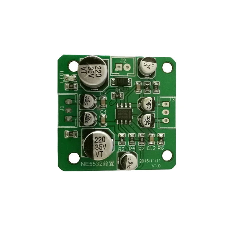 NE5532 предусилитель двухканальный OP AMP доска с источником питания от постоянного