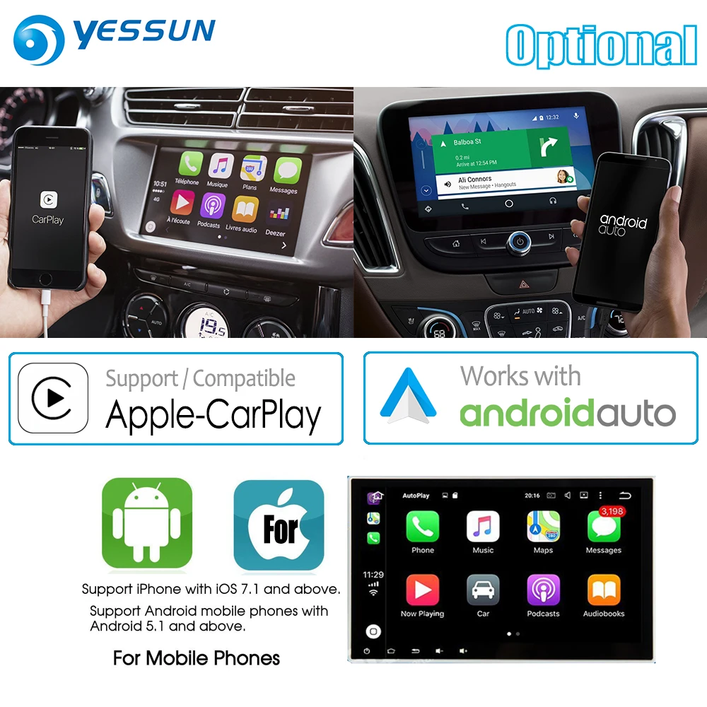 YESSUN For Honda Fit 2001~2008 Car Android Carplay GPS Navi maps Navigation Player Radio Stereo no CD DVD BT HD Screen