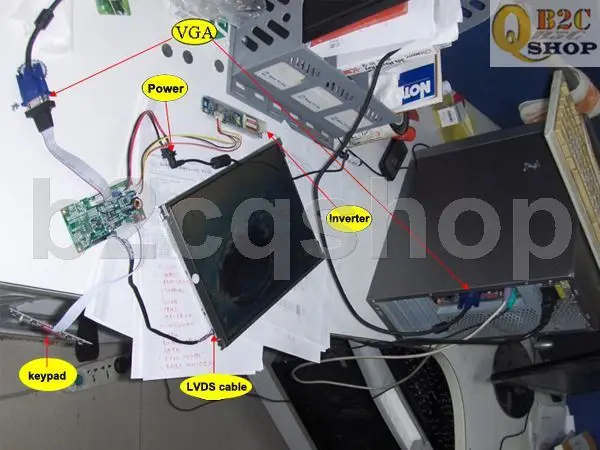 HDMI+DVI+VGA LCD Controller board Kit diy for LP140WX1-TL01 /TL03 panel 1280X768
