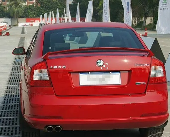 Фиксированная штамповочная установка для 2006- SKODA Octavia задний багажник крылья спойлер Белый Черный праймер