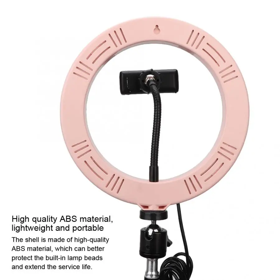 Светодиодный потоковый кольцевой свет студийная съемка селфи Татуировка заполняющая светло-розовый