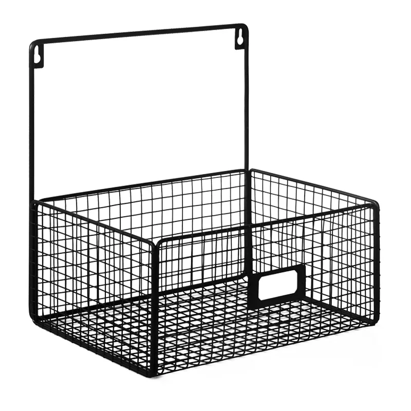 Органайзер для дома и офиса, офисный стол для хранения, подвесной стеллаж, корзина, металлическая, для спальни, ванной комнаты, украшение стола, черный, белый