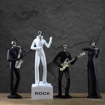 

modern violin guitar music characters crafts art ornament study hoom decorations resin people figurines birthday wedding gifts