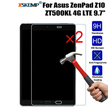 

XSKEMP 2Pcs/Lot Ultra Thin Tablet Tempered Glass For Asus ZenPad Z10 ZT500KL 4G LTE 9.7" Scratch Proof LCD Screen Protector Film