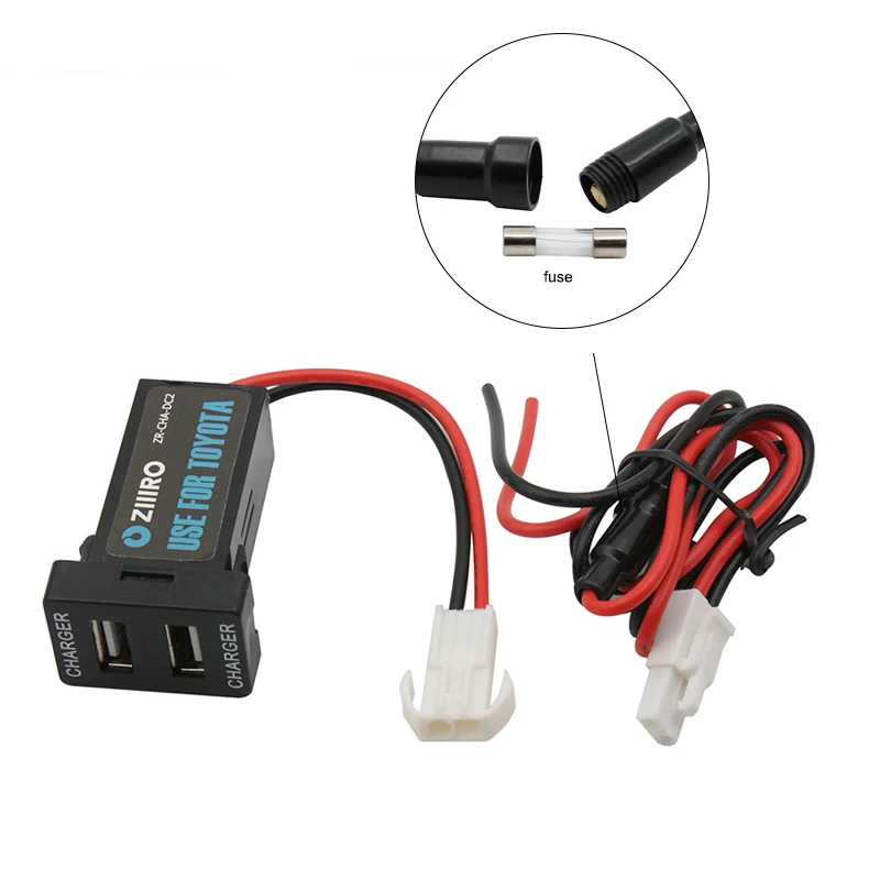Автозапчасти 2.1A автомобильный интерфейс USB зарядное устройство разъем адаптер и USB Аудио вход для TOYOTA Corolla Auris Lewin Camry Reiz RAV4