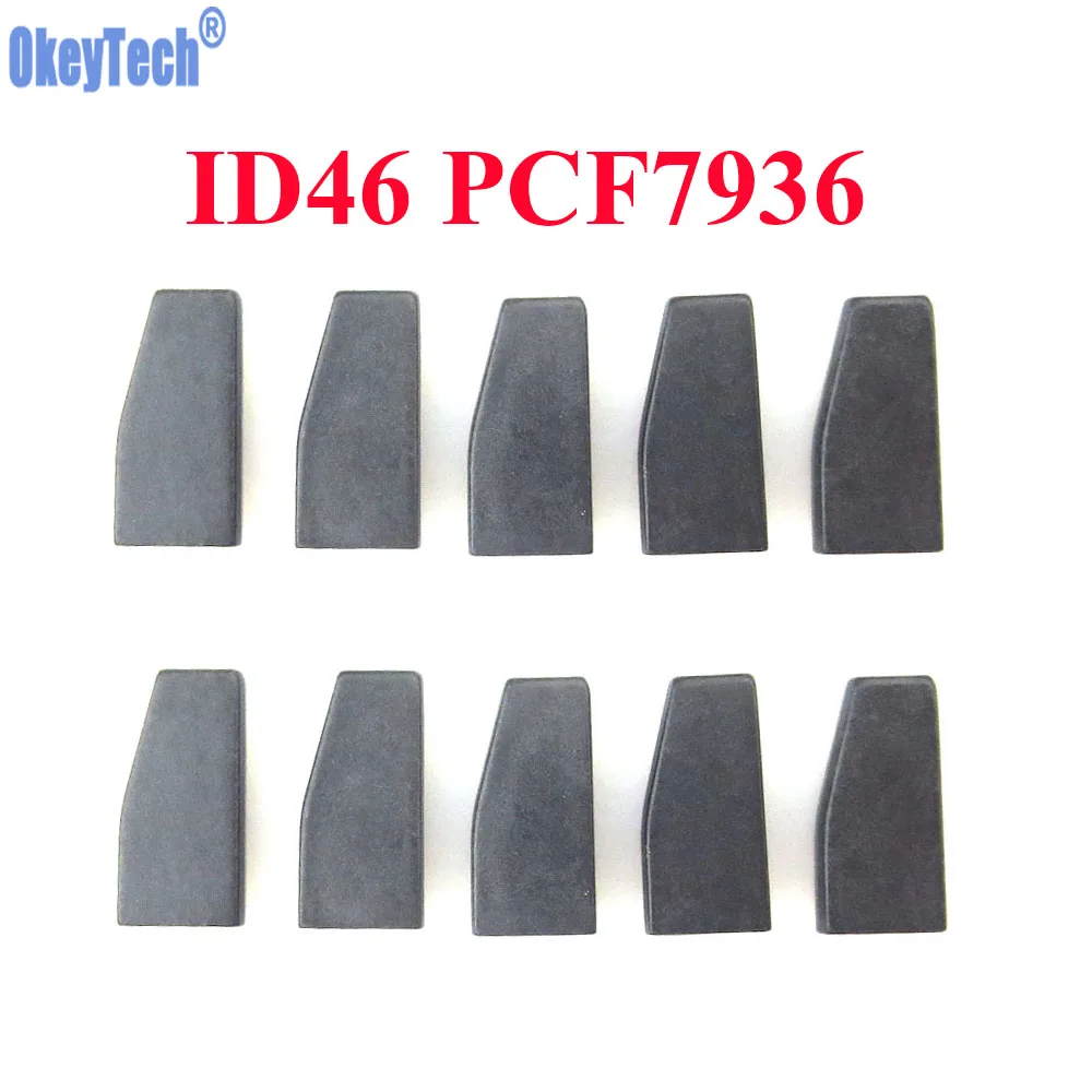 OkeyTech 10pcs lot Car Transponder Chip for HondaHyundaiKiaMitsubishiNissanCitroenPeugeot New Blank ID46 PCF7936 Chip