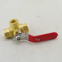 Женский латунный шаровой Клапан три пути 1/4 в BSPP Connection