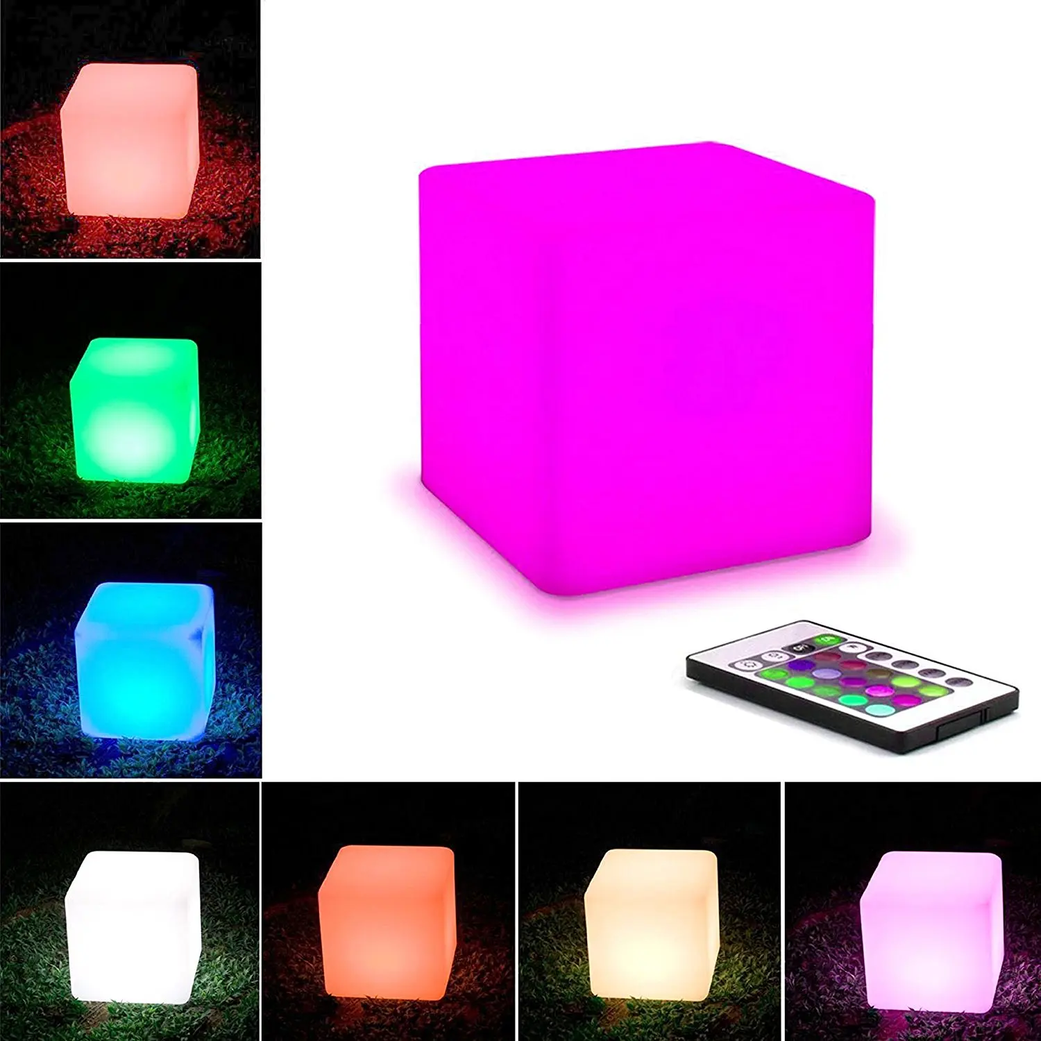 étanche led orb lumière flottant led cube lumières rgbw changement de couleur nuit cube table