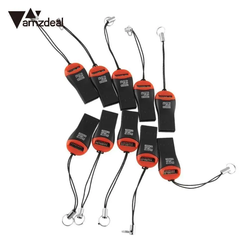 

AMZDEAL Wholesale 10Pcs/L Portable Mini High Tech USB Micro SD SDHC TF Memory Card Reader High Speed for Laptop Tablets
