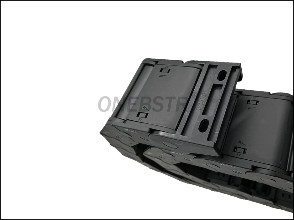 JFLO 1 Meter 25x57mm Wire Carrier Cable Drag Chain Closed on Both Sides CNC Router Cable Chain with end Joints Tanks chain2