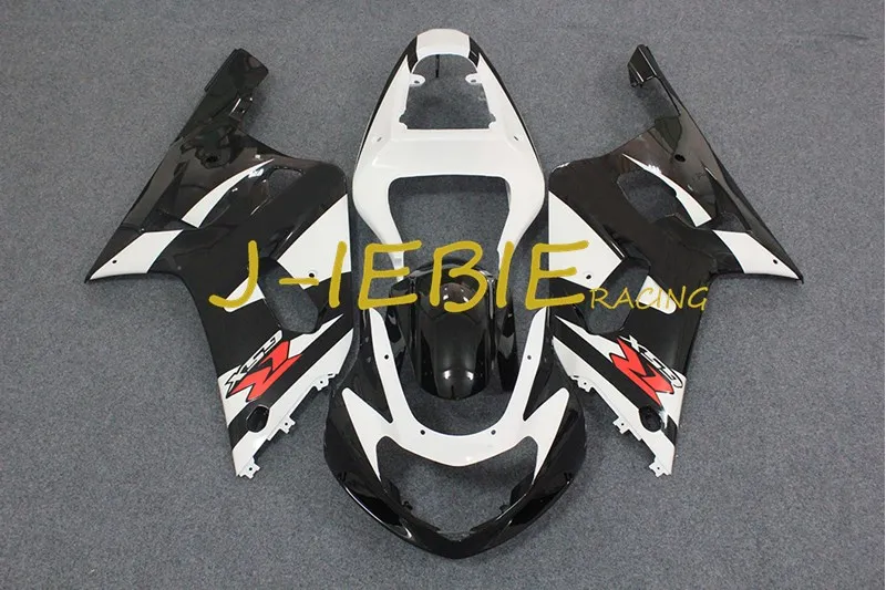 

Black white Injection Fairing Body Work Frame Kit for SUZUKI GSXR 600/750 GSXR600 GSXR750 2001 2002 2003