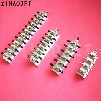 

Printer Printhead metal clean valve 4 6 8 unit three way manual ink valve for Flora Gongzheng Infiniti printer manual hand clean