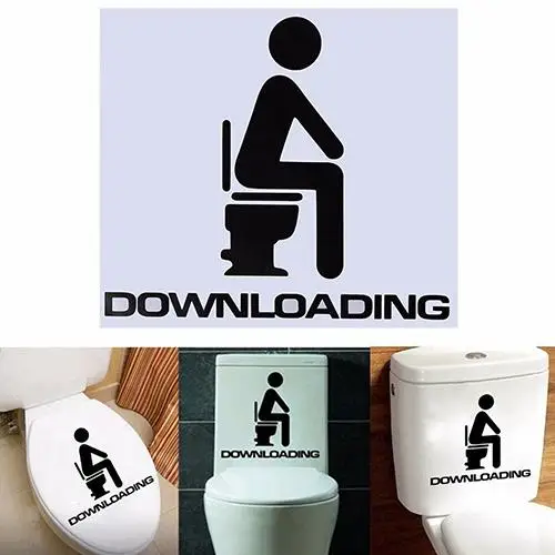 

1pc Removable DIY Toilet Seat WC Bathroom Art Home Room Decals Decor Wall Sticker Toilet Stickers Hot