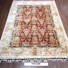 5,5 'x8' Восточный ручной работы шелковые ковры полосы цветочный дизайн небольшие ковры из шелка для дома