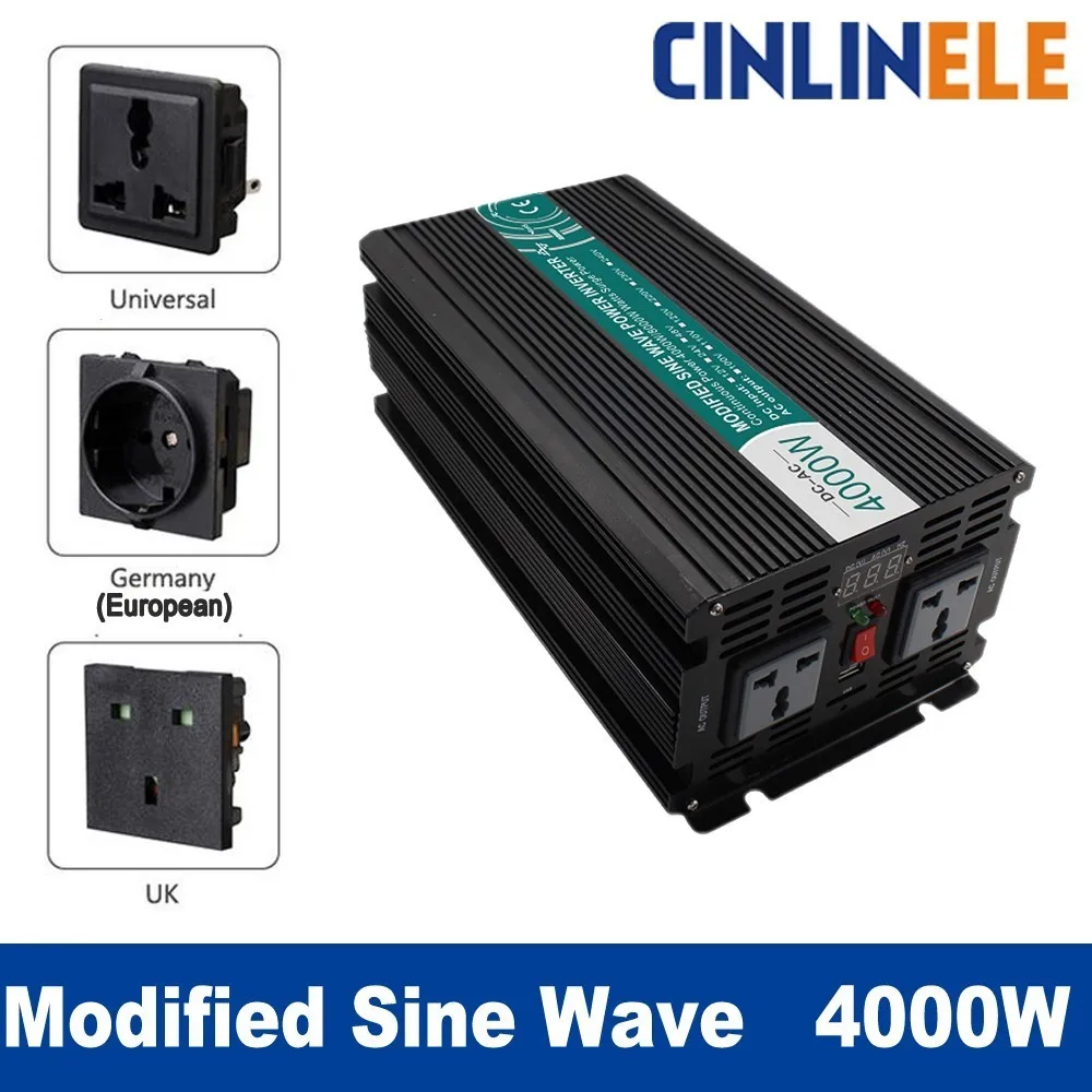 

Smart Modified Sine Wave Inverter 4000W CLM4000A DC 12V 24V 48V to AC 110V 220V 4000W Surge Power 8000W Power Inverter 12V 110V