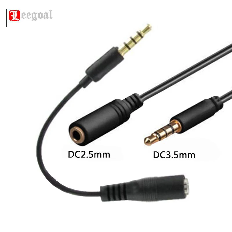 

Leegoal Headset Adapter Cable 3.5mm Male Jack to 2.5mm Female Plug Head Phone Earphone Stereo Audio Adapter