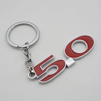 

500 Pieces DHL Chrome Metal 5.0 Car Key Rings Key Chain Metal 5.0 Keychains Stylings for Explorer Mustang Escort Kuga Fiesta