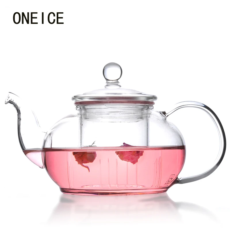 1pc 280ml 600ml 800ml 1200ml Flower Coffee Glass Tea Pot Blooming Chinese Glass Teapots Heat Resistant