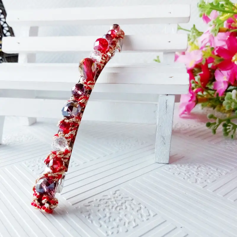 1 pcs Korean Style Crystal Rhinestone Barrette Fashion Women Hairpin Headwear Hair Clip Accessories