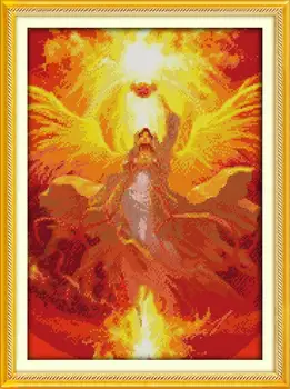 

DIY needlework cross-stitch The female Wa repairs the sky-God!DMC Counted Cross Stitch Kit for Embroidery Knitting Needles craft