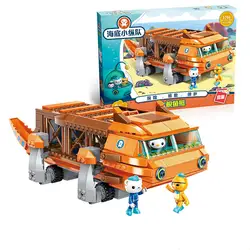 Город кирпичи 378 шт. Octonauts подводная лодка Juguetes развивающие игрушки DIY Кирпичи модель здания конструктор для детей мальчик с 3 цифры