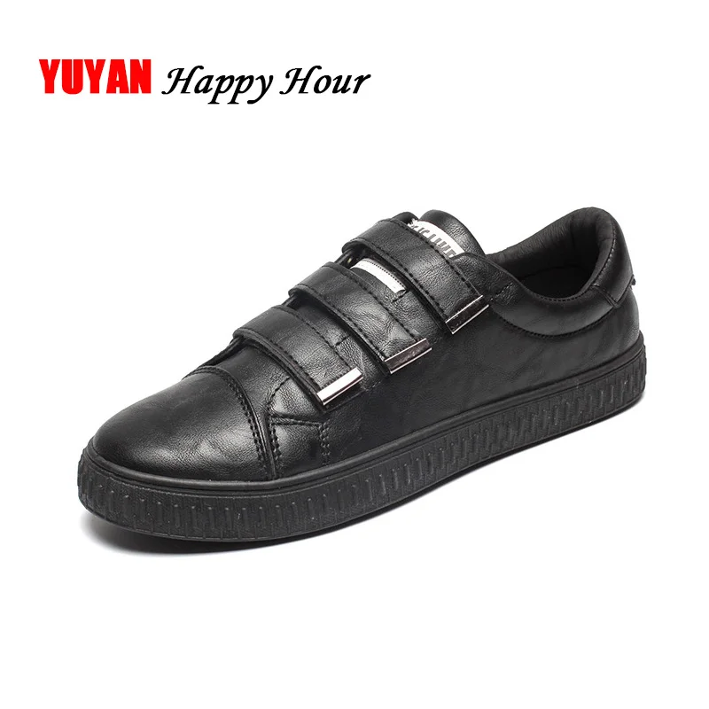

Fashion Brand Soft Leather Sneakers Shoes Flat Low top Men's Casual Shoes Black White Fashion Loafers KA022