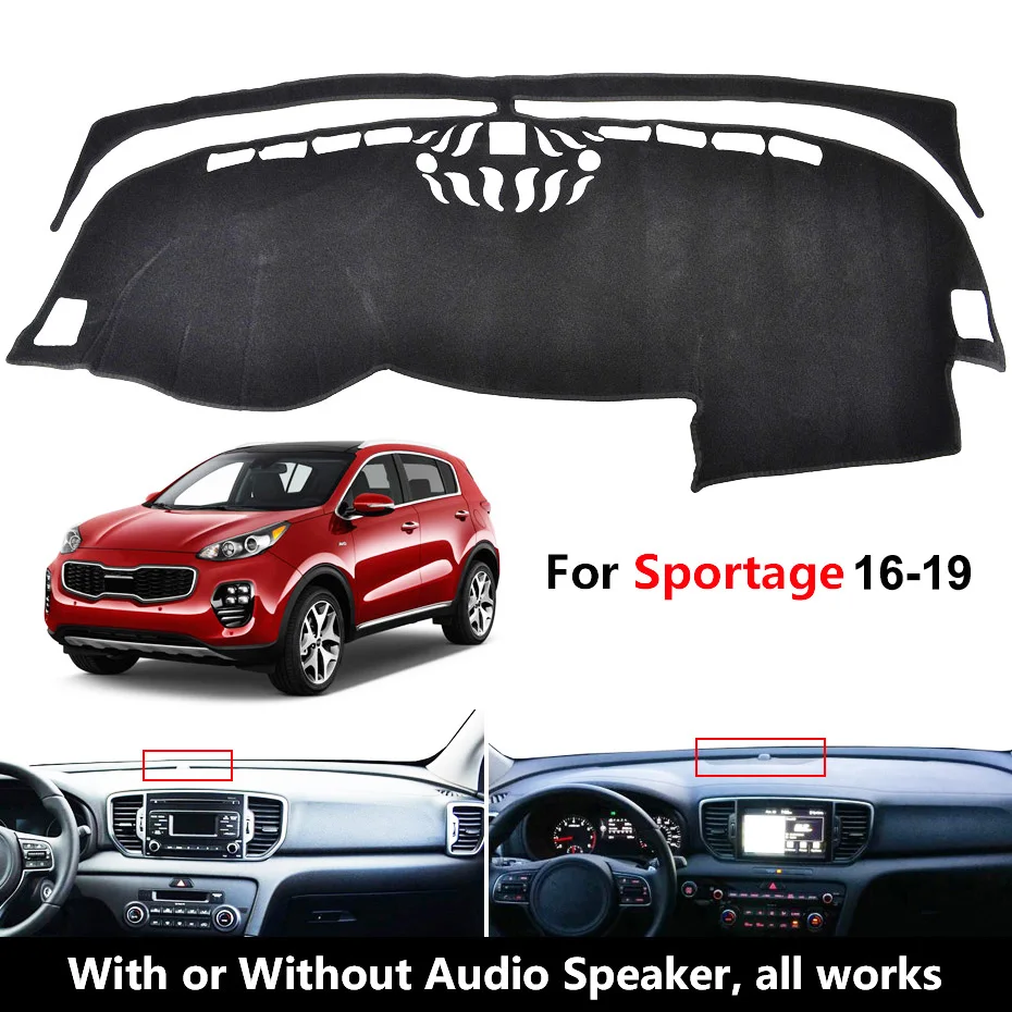 Автомобильный коврик для приборной панели для Kia Sportage 2011 2012 2013 - Название цвета: Sportage-LHD 16-19