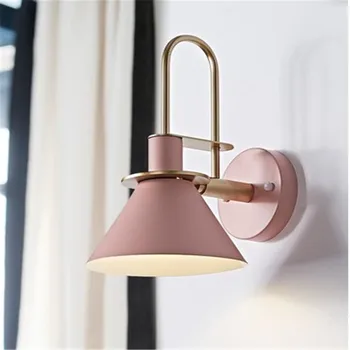 

Macaron Industrial Postmodern Style Horn Wall Lamp Led Study Bedroom Bedside Lamp Bar Restaurant Clothes Shop Aisle Wall Lamp