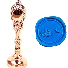 Винтажная Улитка изображение на заказ логотип роскошный воск печать штамп латунь Павлин металлическая ручка подарочный набор