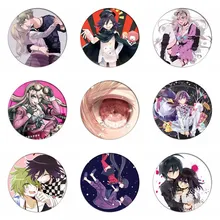1 Uds. Juegos Danganronpa V3 Killing Harmony insignia de Cosplay Oma Kokichi broche colección de Pins bolsas insignias para mochilas ropa