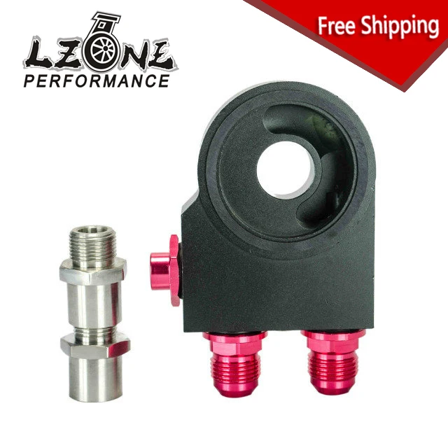 

FREE SHIPPING - Oil Filter Sandwich Adaptor With Thermostat AN10 fitting M20*1.5 And 3/4-16 Oil Sandwich Adapter