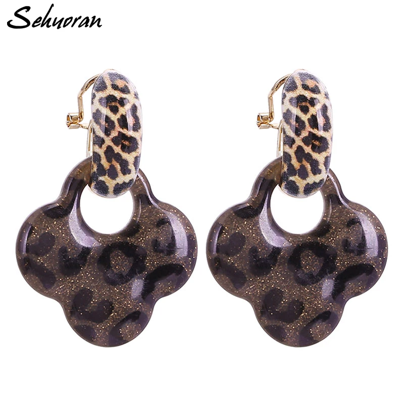 

Sehuoran Dangle Earrings For Women Resin Pendientes Mujer Moda 2019 Drop Earrings Jewelry Earrings Statement Earrings Indian