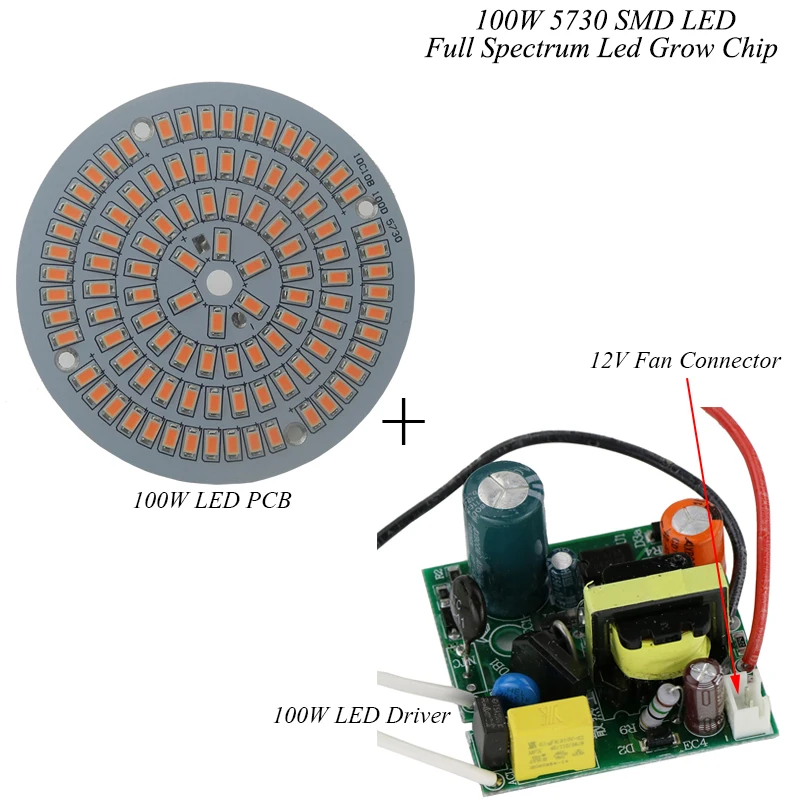 1 компл. высокое Мощность 50 Вт 100 Вт 150 Вт полный Вт DIY LED растут Фишки с Led Драйвер DIY светать прожектор высокого залива Освещение